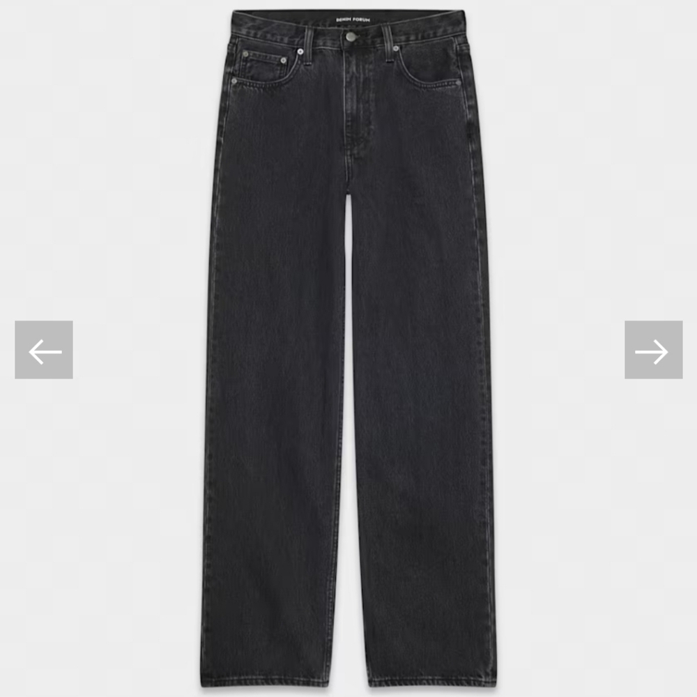 Denim Forum The '90s Iggy Lo-Rise Baggy Jean Size 27 NWT $128 "Black Eyeliner" - Picture 13 of 16